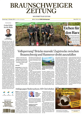 Cover of Braunschweiger Zeitung (Braunschweig)
