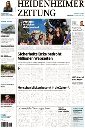 Cover of Heidenheimer Zeitung