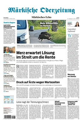 Cover of Markische Oderzeitung Strausberg