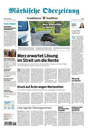 Cover of Markische Oderzeitung Frankfurt (Oder)