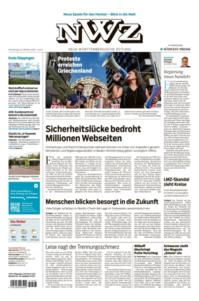 Cover of NWZ – Neue Wurttembergische Zeitung