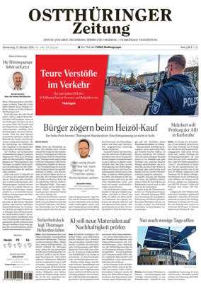 Cover of Ostthuringer Zeitung (Greiz)