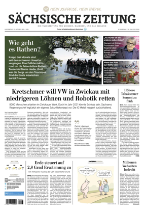 Cover of Sachsische Zeitung (Meissen Radebeul und das Elbland)