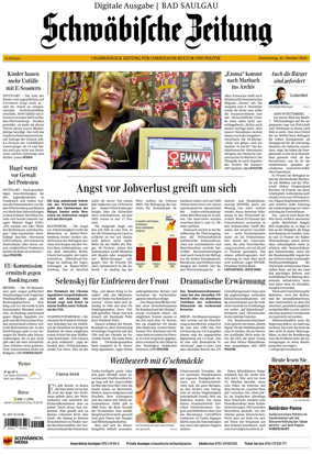 Cover of Schwabische Zeitung (Bad Saulgau)
