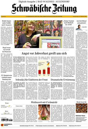 Cover of Schwabische Zeitung (Bad Waldsee / Aulendorf)