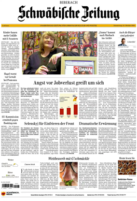 Cover of Schwabische Zeitung (Biberach)