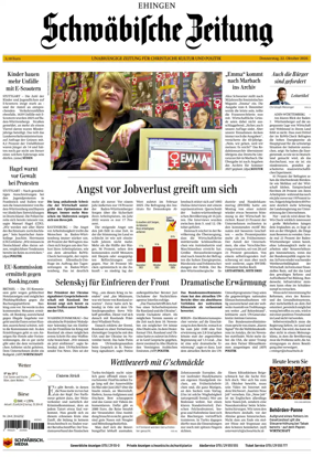 Cover of Schwabische Zeitung (Ehingen)