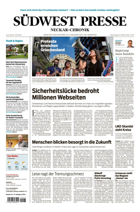 Cover of SUDWEST PRESSE - Neckar-Chronik