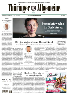 Cover of Thuringer Allgemeine (Erfurt)