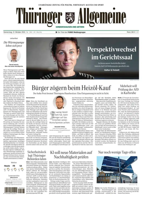Cover of Thuringer Allgemeine (Sonderhausen und Artern)