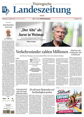 Cover of Thuringische Landeszeitung (Weimar)