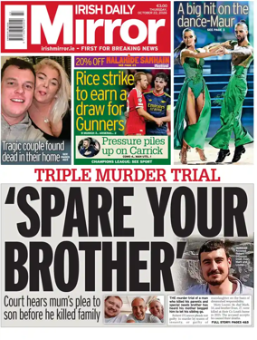 Cover of Irish Daily Mirror
