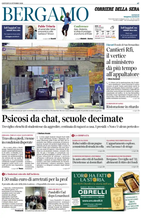 Cover of Corriere della Sera (Bergamo)