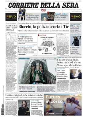 Cover of Corriere della Sera
