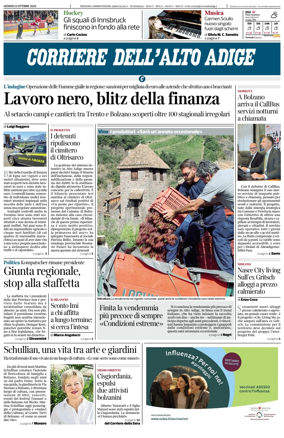 Cover of Corriere dell'Alto Adige