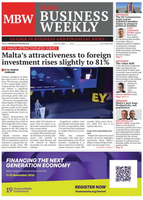 Cover of The Malta Business Weekly