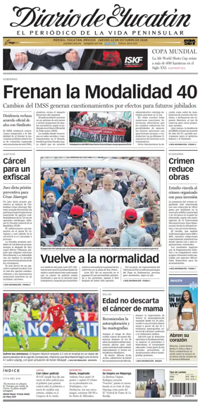 Cover of Diario de Yucatan