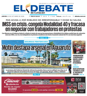 Cover of El Debate de Culiacan