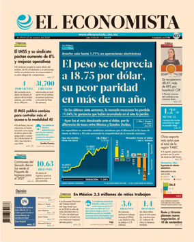 Cover of El Economista (Mexico)
