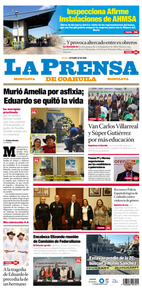 Cover of La Prensa de Coahuila