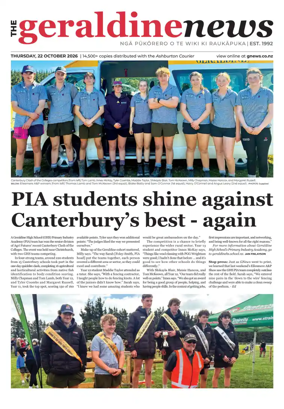Cover of The Geraldine News