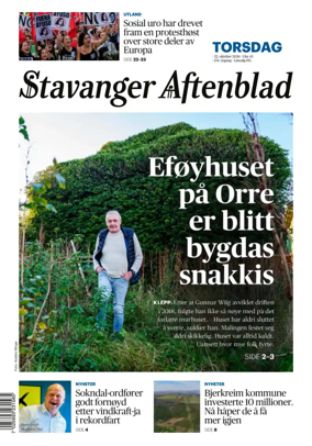 Cover of Stavanger Aftenblad