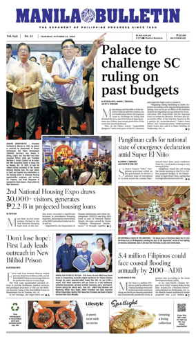 Cover of Manila Bulletin