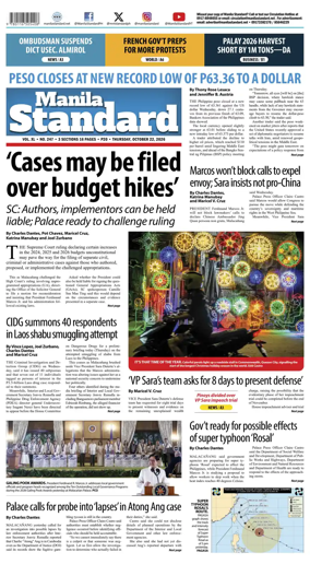 Cover of Manila Standard