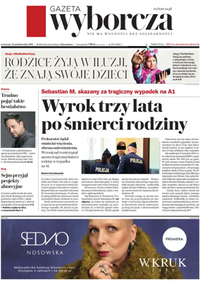 Cover of Gazeta Wyborcza