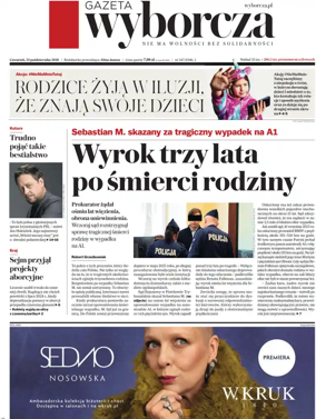 Cover of Gazeta Wyborcza Stoleczna