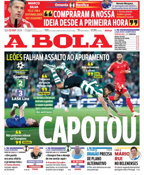 Cover of A BOLA (Portuguese)