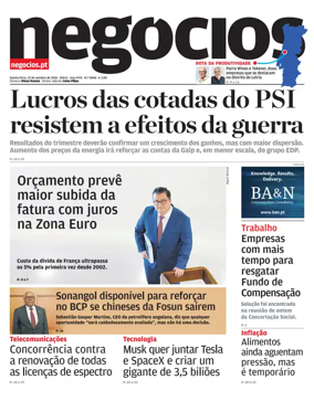 Cover of Jornal de Negocios