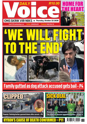 Cover of Daily Voice (South Africa)