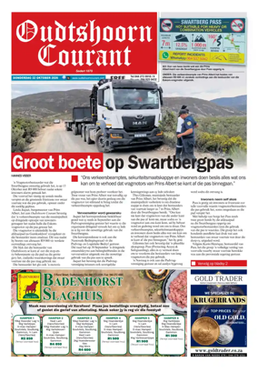 Cover of Oudtshoorn Courant