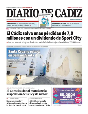 Cover of Diario de Cadiz