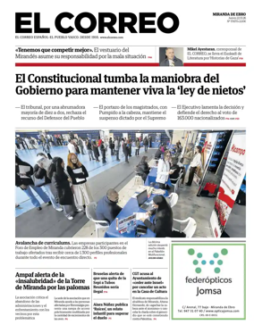 Cover of El Correo (Miranda de Ebro)