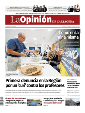 Cover of La Opinion de Murcia (Cartagena)