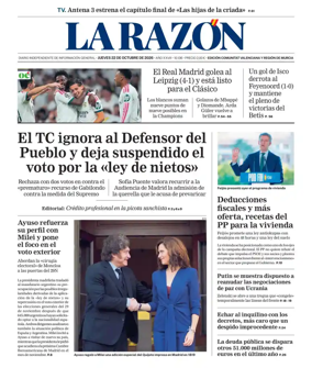 Cover of La Razon (Levante)
