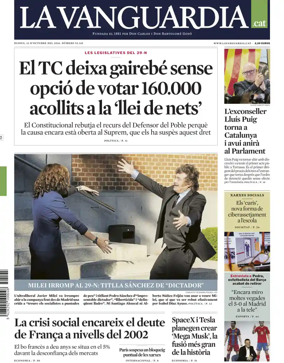Cover of La Vanguardia (Catalonia - 1st edition)