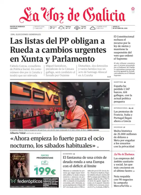 Cover of La Voz de Galicia (Barbanza)