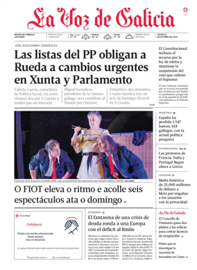 Cover of La Voz de Galicia (Carballo)