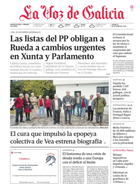 Cover of La Voz de Galicia (Deza)