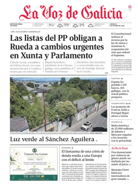 Cover of La Voz de Galicia (Ferrol)