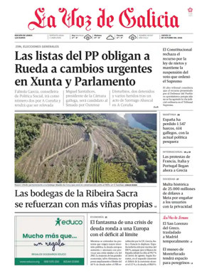 Cover of La Voz de Galicia (Monforte)