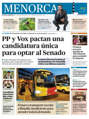 Cover of Menorca Diario Insular