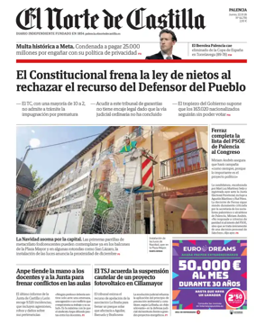 Cover of Norte de Castilla (Palencia)