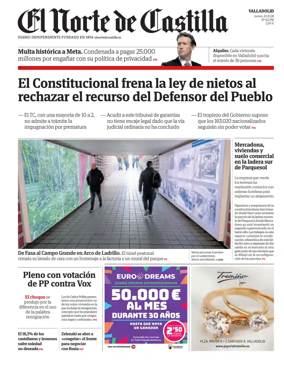 Cover of Norte de Castilla (Valladolid)