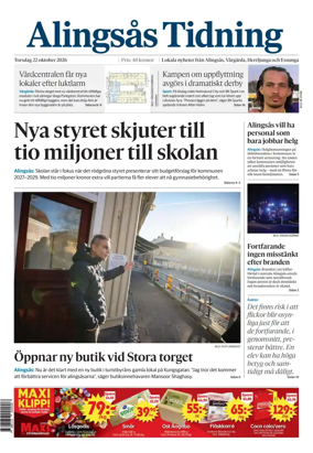 Cover of Alingsas Tidning