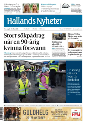 Cover of Hallands Nyheter