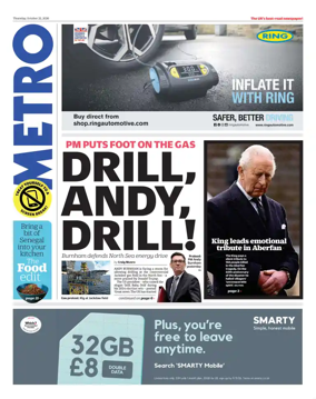 Cover of Metro (UK)